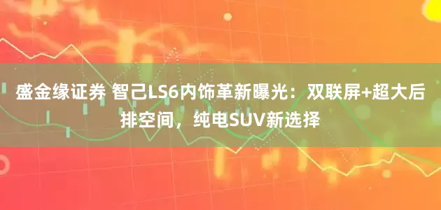 盛金缘证券 智己LS6内饰革新曝光：双联屏+超大后排空间，纯电SUV新选择
