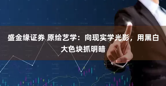 盛金缘证券 原绘艺学：向现实学光影，用黑白大色块抓明暗